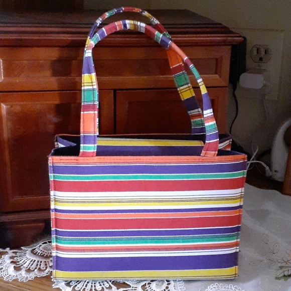 🆕️*NWOT* KATE SPADE FUN BRIGHT COLORS STRIPED BAG - Picture 2 of 8
